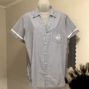 Lauren by Ralph Lauren Vintage striped button-down shirt sz L